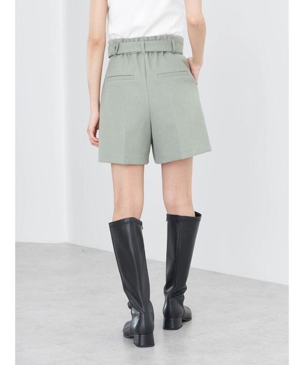 earth music&ecology ベルト付きショートパンツ Khaki