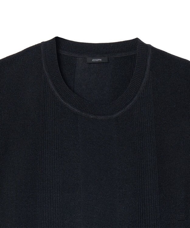 JOSEPH クリスピーレーヨン　ショートスリーブニット Navy