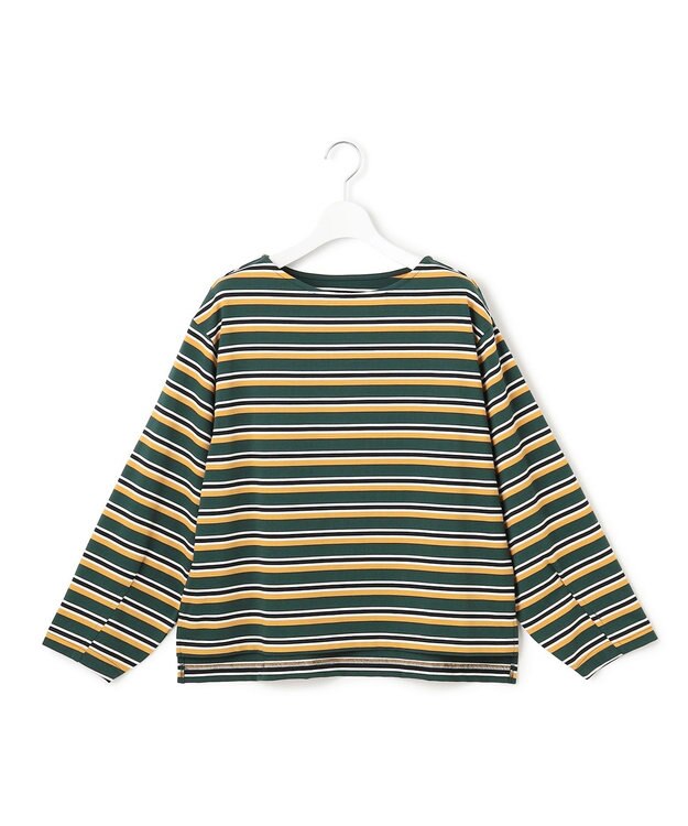 J.PRESS YORK STREET 【WOMEN】ロングスリーブ ボーダー バスクシャツ ダークグリーン系2