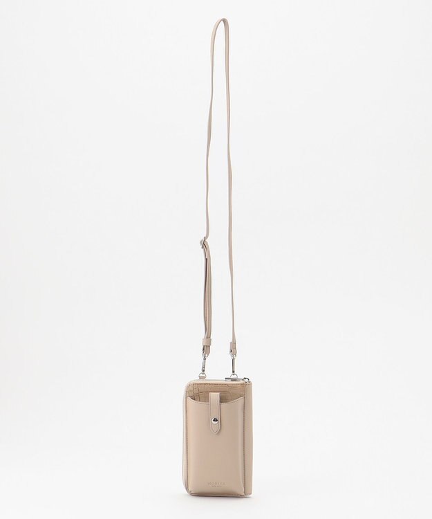 LA BAGAGERIE 【MONICA】バイカラー スマホショルダー ベージュ