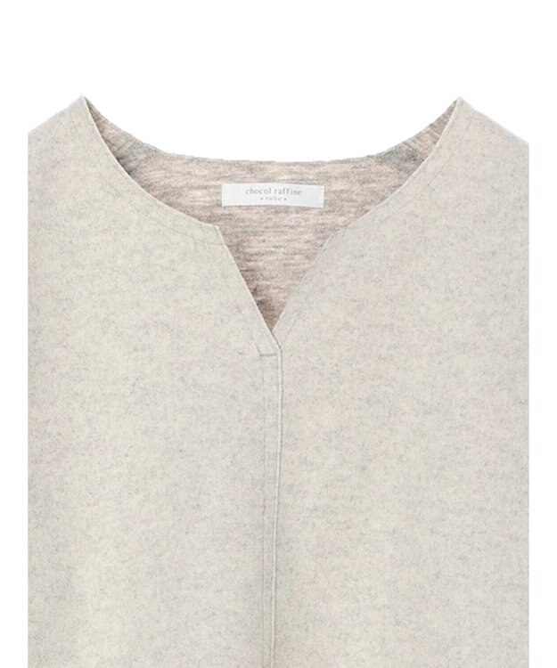 Green Parks 圧縮ポンチキーネックチュニック Ivory