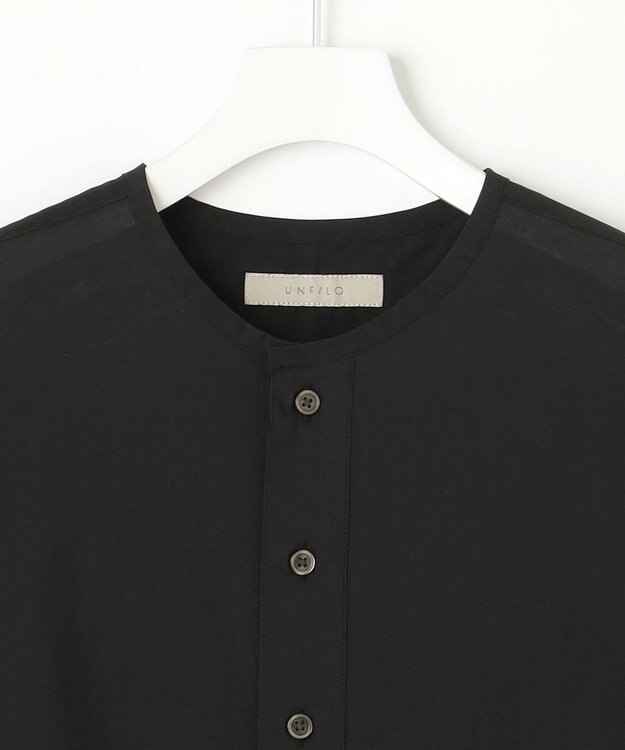 UNFILO MENS 【撥水】コットン ヘンリーシャツ [23年春夏商品] ブラック