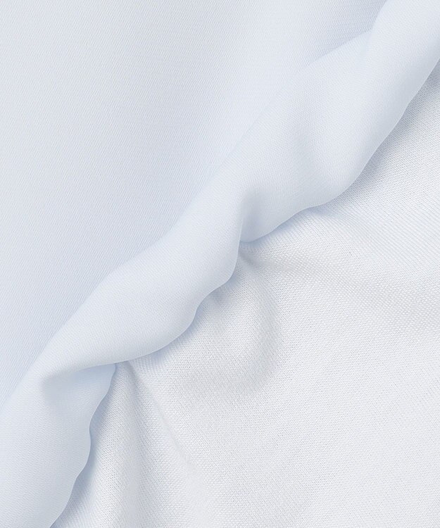 23区 【洗える】シルキーデシン ボールチェーン カットソー スカイブルー系