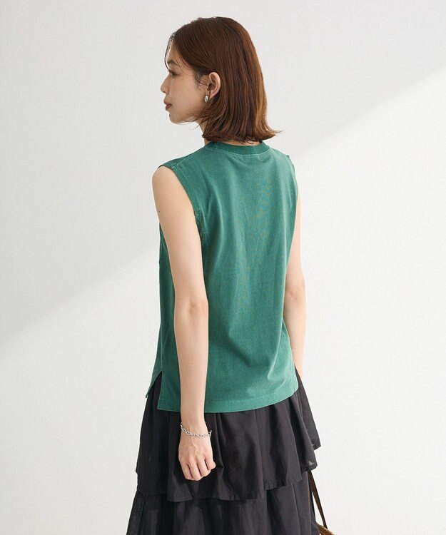 Green Parks ・ＤＯＵＢＬＥ　ＦＬＡＧＳ　ピグメント切替ノースリ Green