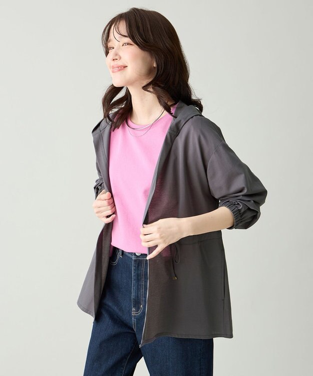 ANY L ドライフーディーカーディガン スレート