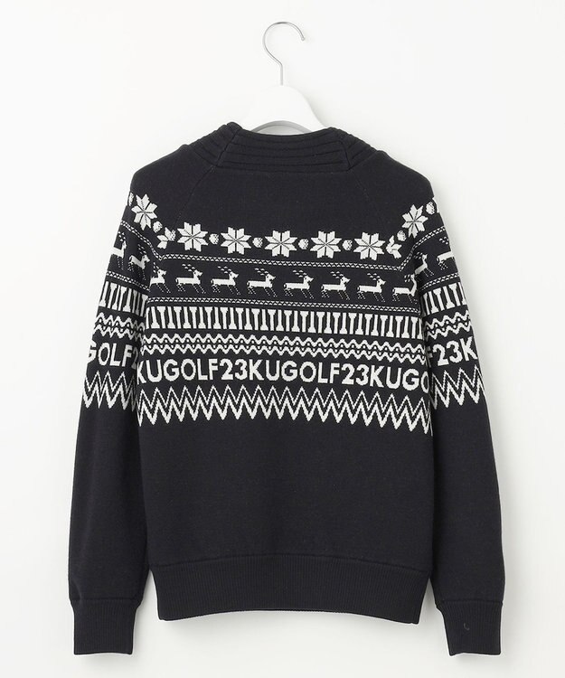 23区GOLF 【WOMEN】【ウォッシャブル】ノルディック柄裏付き ニット ネイビー系