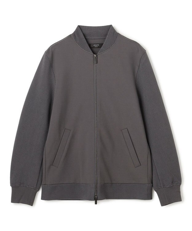 JOSEPH HOMME 【オリジナル素材】ライトタックジャージー ジップアップブルゾン グレー系