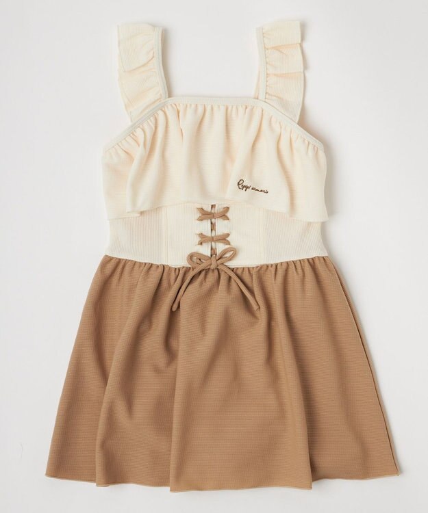 OP／FILA 【repipi armario】編上げAライン水着 ベージュ