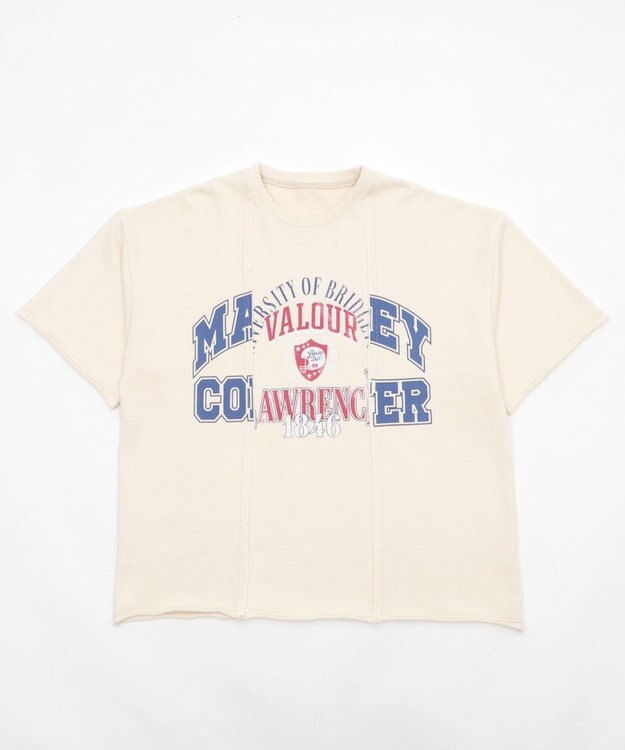 WEGO 【ユニセックス着用ITEM/MLサイズ展開】ドッキングカレッジスウェT（SS） オフホワイト