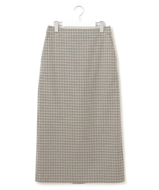 23区 L ガンクラブチェック タイトスカート ダークブラウン系3