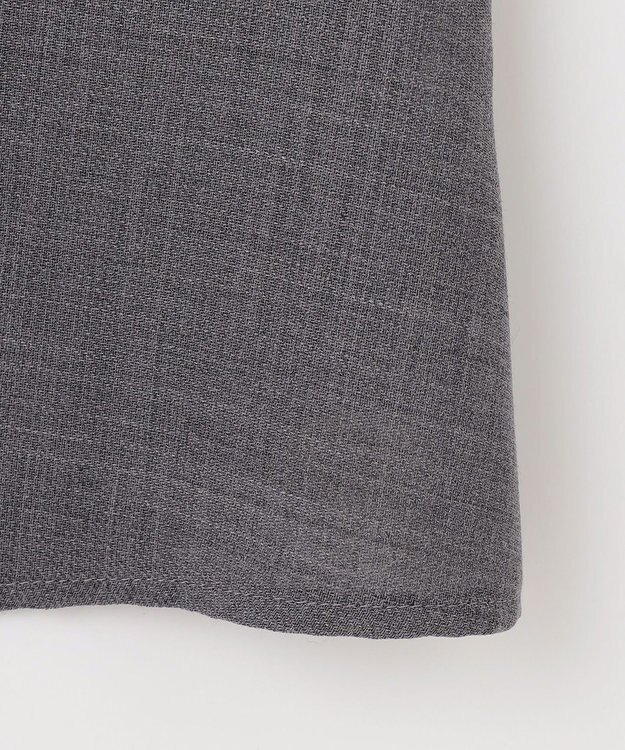 自由区 【セットアップ対応・洗える】ハイツイストビエラフロントフリル ブラウス TOPグレー