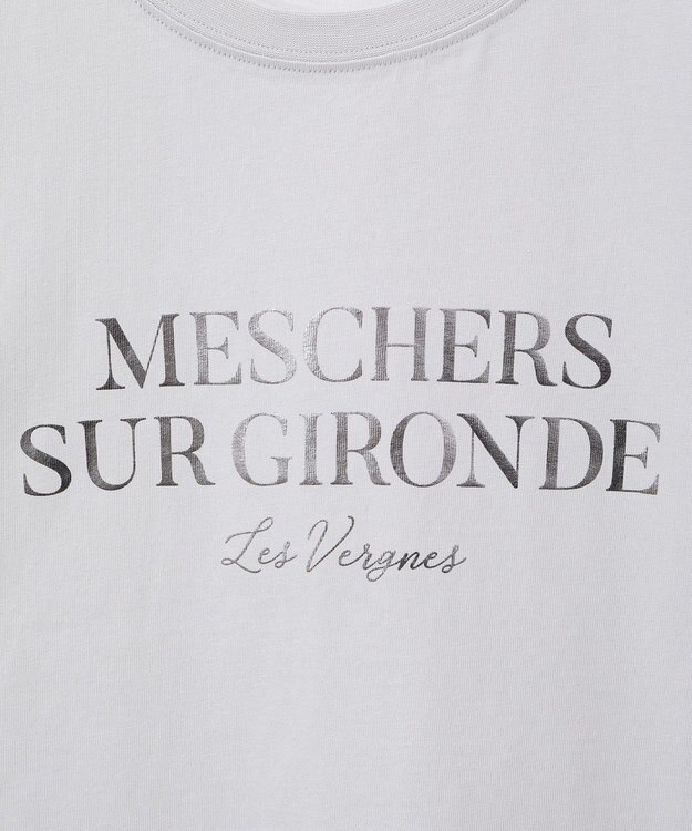 Green Parks 箔プリントフェミニンロゴＴシャツ Light Gray