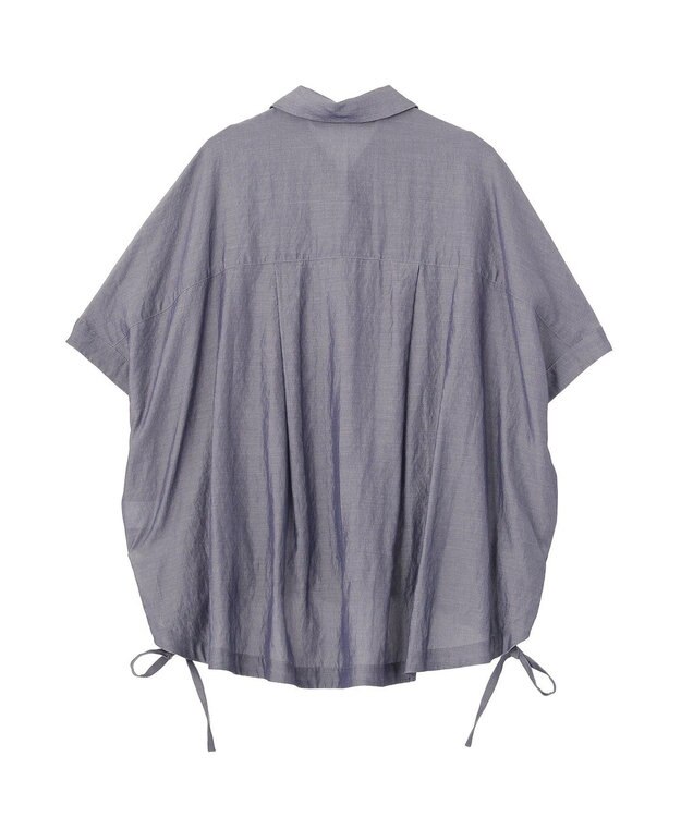 YECCA VECCA サイドスリットドロストシャツ Navy