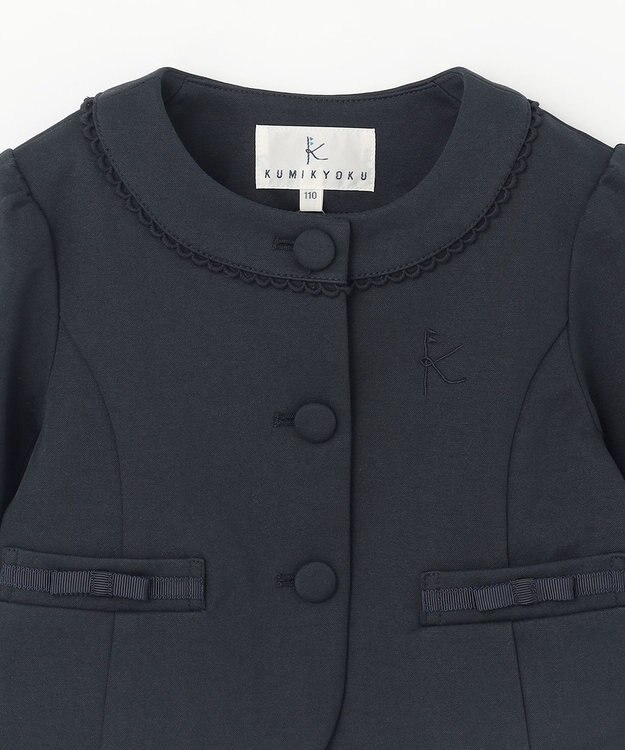 組曲 KIDS 【110-140㎝】ラウンドカラー ジャケット ネイビー系