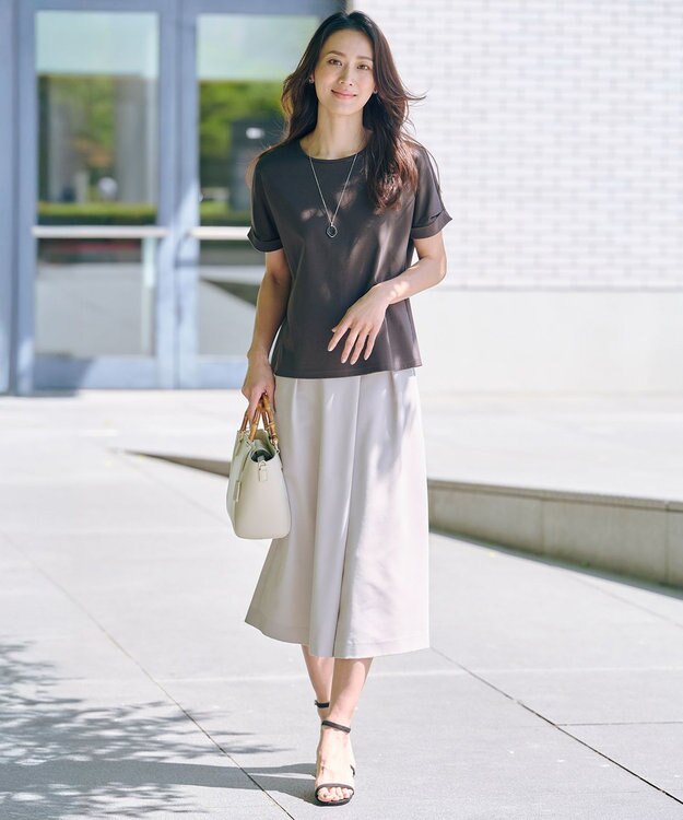 J.PRESS LADIES L 【WEB限定カラーあり・洗える】コットンスムース ハシゴレース カットソー 【WEB限定カラー】ダークブラウン系