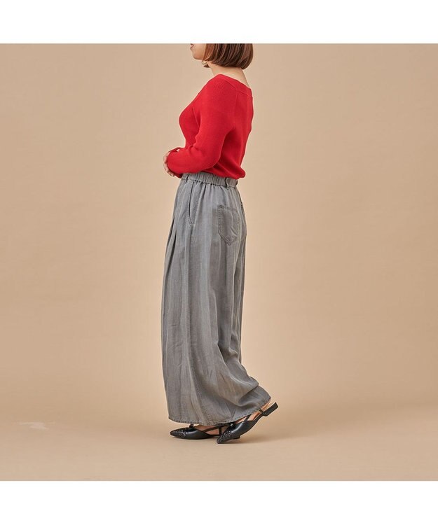 MODE ET JACOMO <carino>グリッターコンビフラットシューズ ブラックコンビ