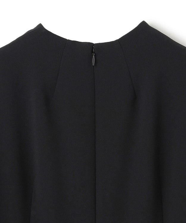 BEIGE， 【洗える】KALMIA / クルーネックIラインロングドレス Black