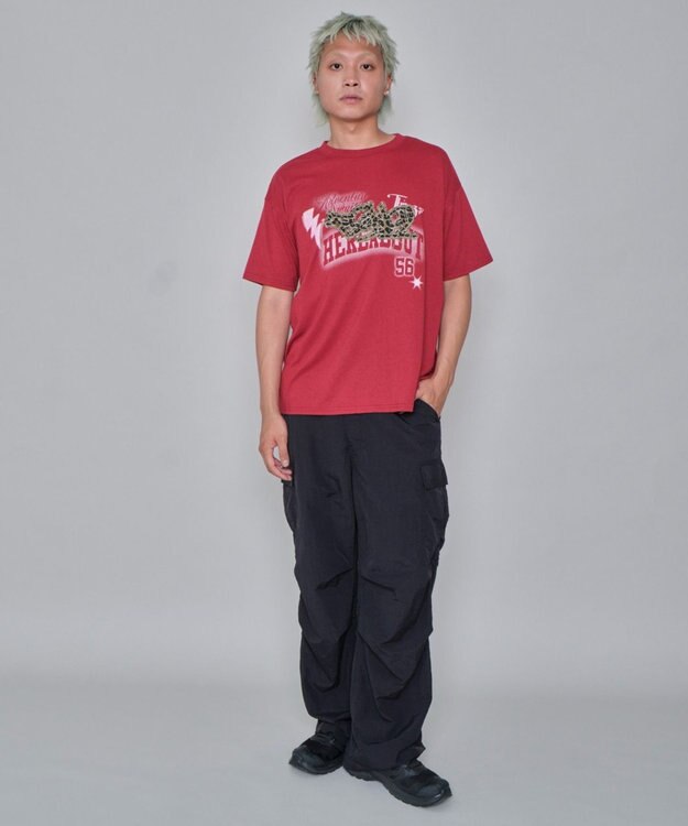 WEGO 【ユニセックス着用ITEM】パターンアップリケグラフィックT（SS） ワイン