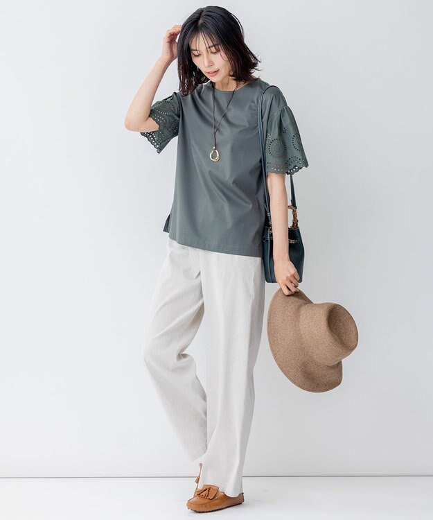 23区 【CLASSY.6月号掲載/洗える】ペーパーブレード ハット ダークブラウン系