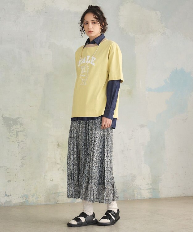 J.PRESS YORK STREET 【UNISEX】YALEアーチロゴ Tシャツ イエロー系