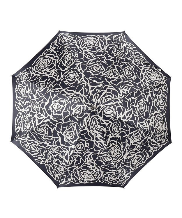 MOONBAT 【雨傘】ミラ・ショーン (mila schon) 薔薇 ナイロンサテン 長傘 ブラック