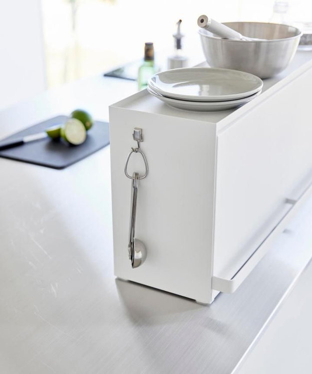 tower 前が開くキッチンカウンター上収納ラック タワー D15 ホワイト ホワイト