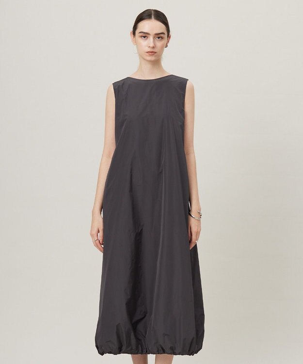 ICB L 【洗える】 ハイマルチメモリータフタ ワンピース チャコール系