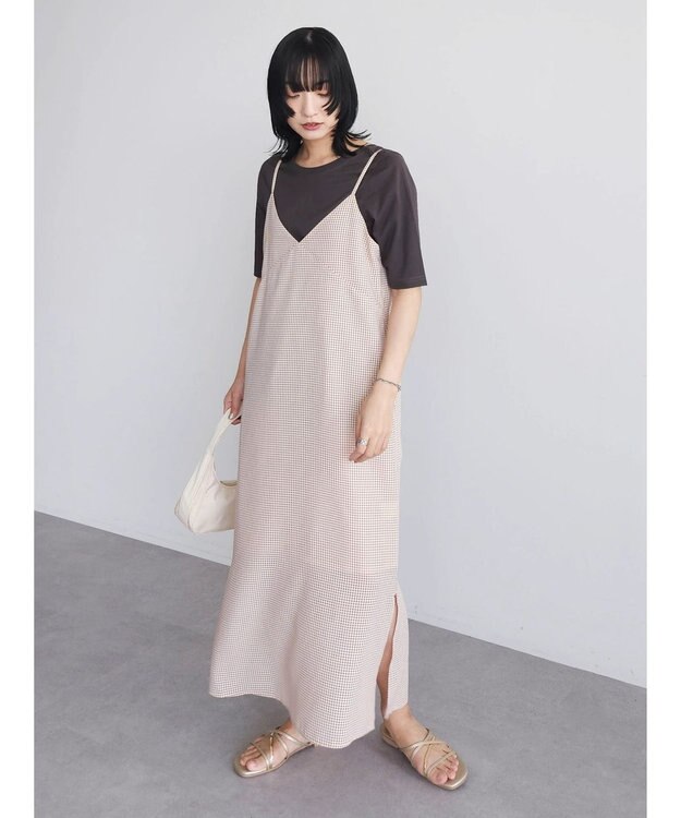 Green Parks ・ＳＵＧＡＲ　ＳＰＯＯＮ　サッカーギンガムキャミワンピ Yellow