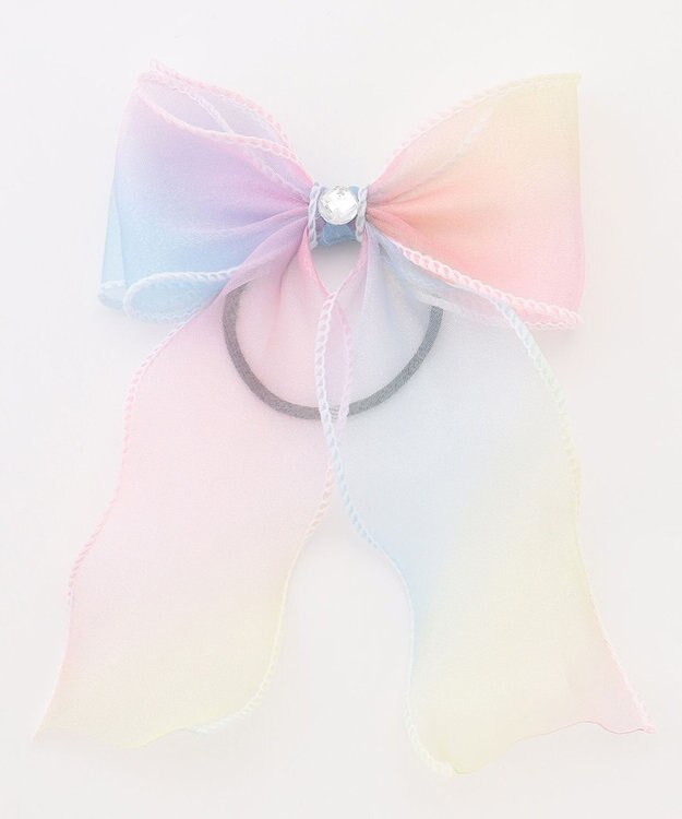 ANY KIDS オーガンジーリボンヘアポニー レインボー