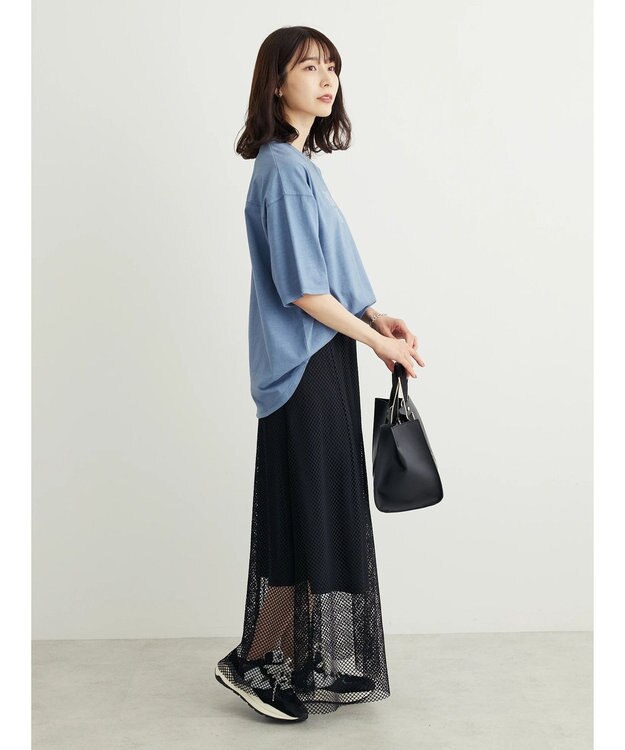 Green Parks ・ＥＬＥＮＣＡＲＥ　ＤＵＥ　メッシュギャザースカート Black