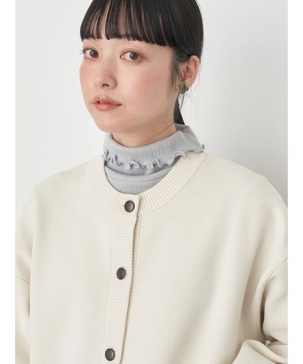 earth music&ecology スポンディッシュミドル丈カーディガン Off White