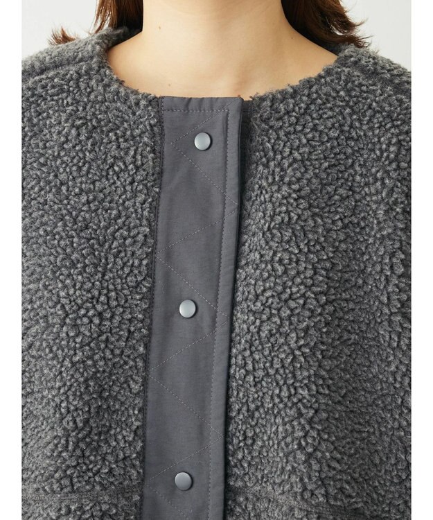 Green Parks ロングボアコート Charcoal Gray