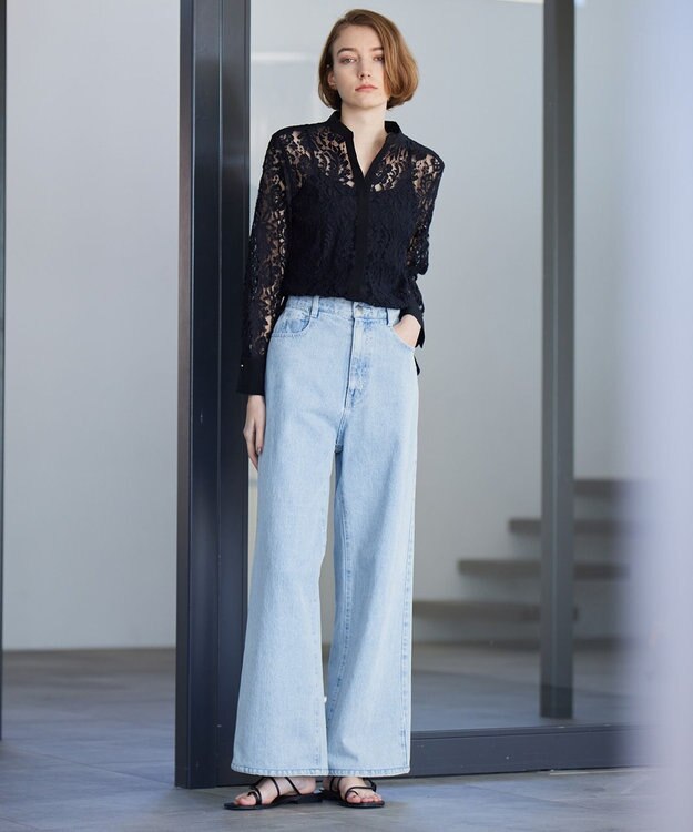 BEIGE， 【新色追加】MARCK / ワイドバギーパンツ L.Indigo