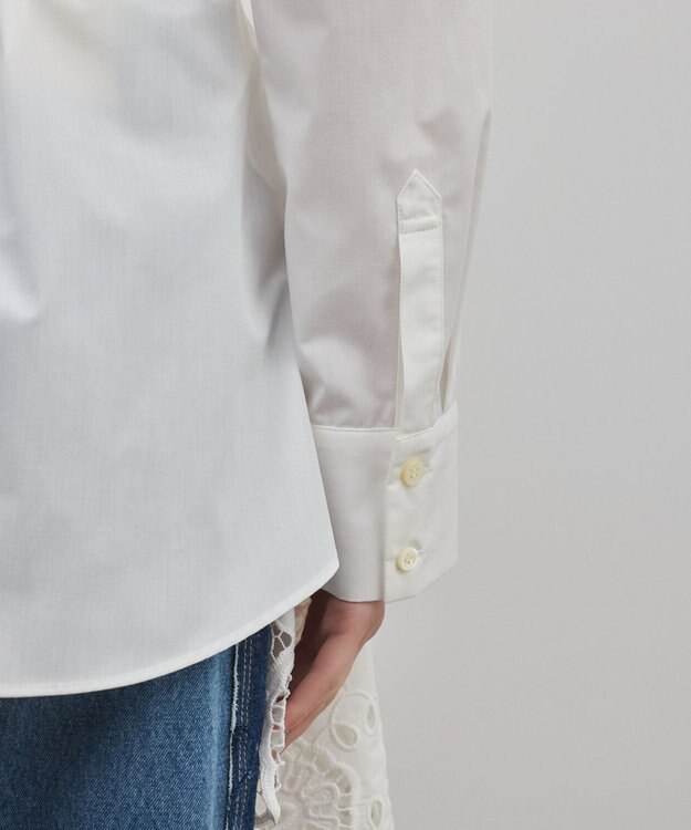 GRACE CONTINENTAL カット刺繍イレギュラーシャツ ホワイト