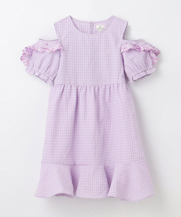 組曲 KIDS 【110-140㎝】ジュエルシー ワンピース ラベンダー系