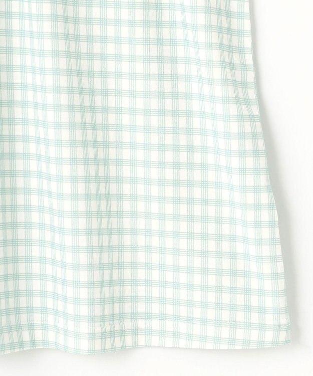 組曲 KIDS 【110-140㎝】シャーリングチェック トップス ミント系5