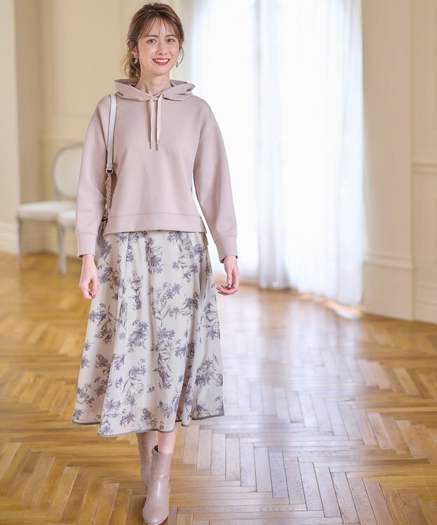 ANY SIS 【洗える】ダンボール パーカー スモーキーピンク