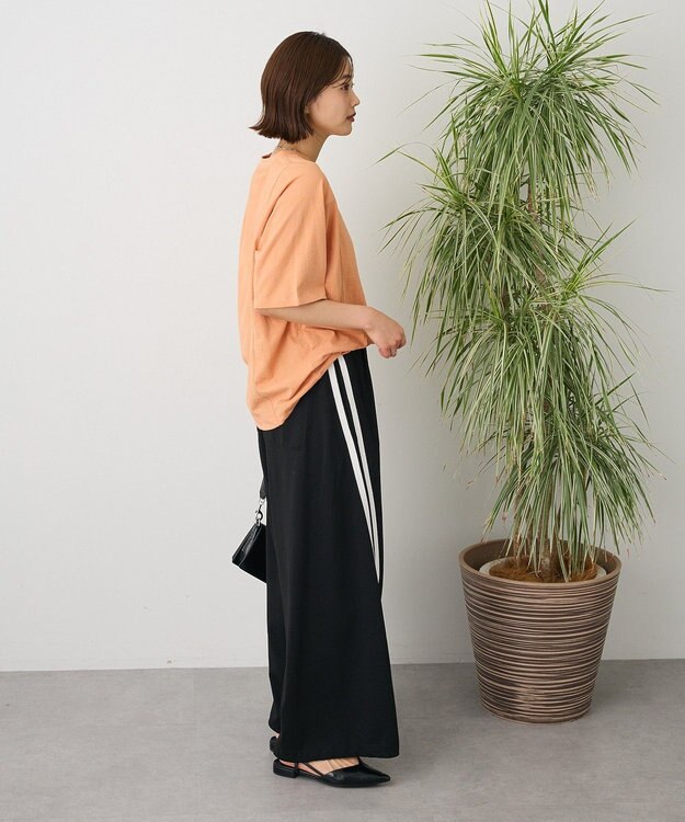 CRAFT STANDARD BOUTIQUE カットクレープワイドキリカエTシャツ Orange