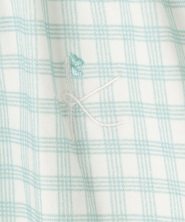 組曲 KIDS 【110-140㎝】シャーリングチェック トップス ミント系5