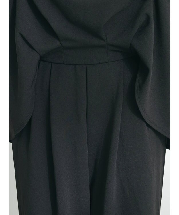 CRAFT STANDARD BOUTIQUE ８分丈ウエストタックオールインワン Black