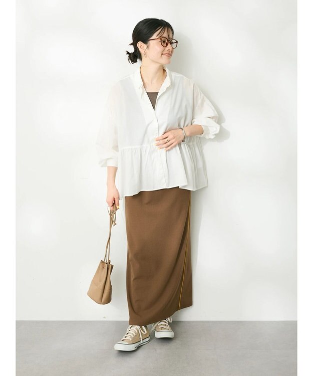 CRAFT STANDARD BOUTIQUE パイピングラインスカート Mocha