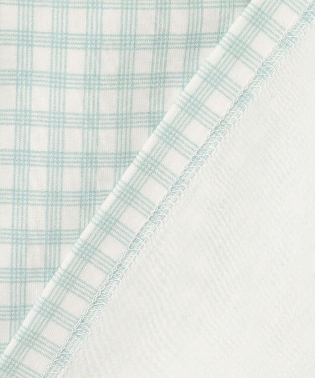 組曲 KIDS 【110-140㎝】シャーリングチェック トップス ミント系5