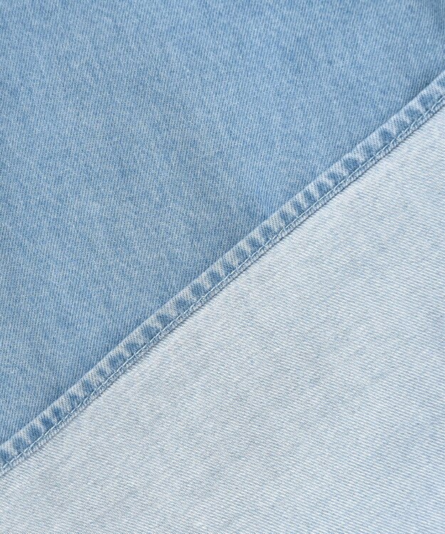 23区 【Oggi4月号掲載/洗える】23区DENIM ライトダンガリー クロップドシャツ ライトインディゴ