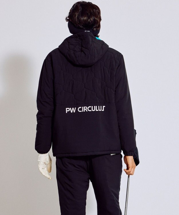 PW CIRCULUS 【撥水加工 / ストレッチ】【MEN】キルティング中綿ブルゾン ゴルフ ブラック系