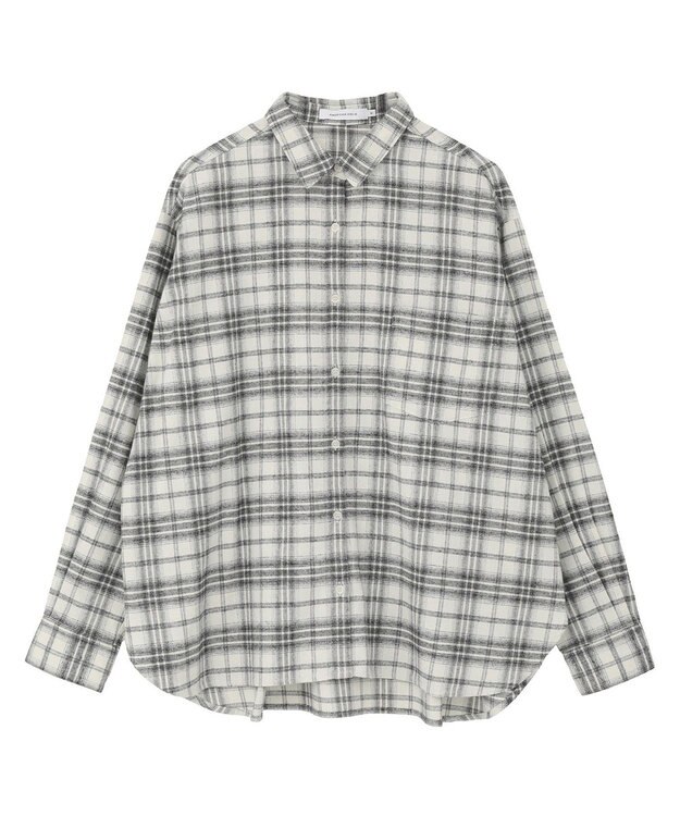 AMERICAN HOLIC ビエラ起毛チェックシャツ Ivory