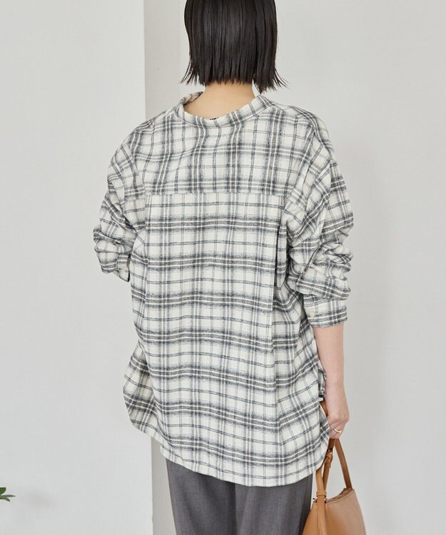 AMERICAN HOLIC ビエラ起毛チェックシャツ Ivory