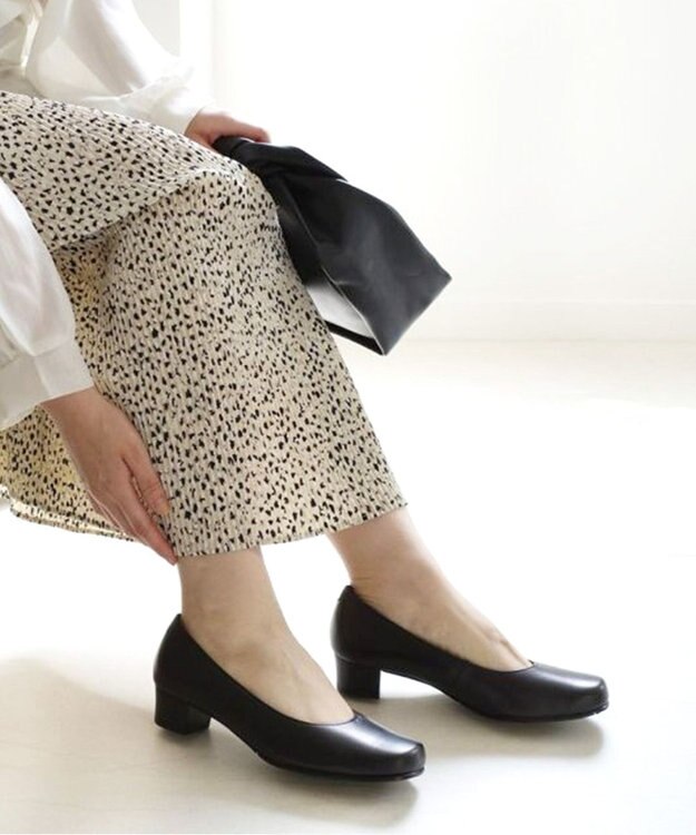 Pointer 日本製 本革シンプルパンプス ブラック