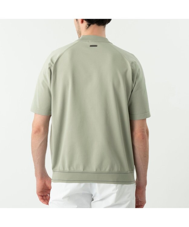 ZERO HALLIBURTON メタルロゴモックネックニットTシャツ ZHG-M6S9b 85196 ライトグリーン