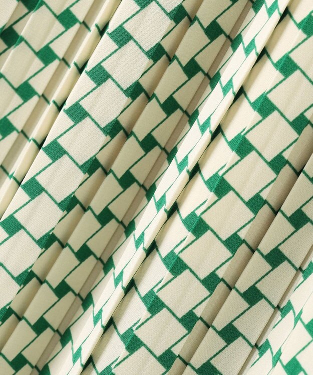 ANY スクエアプリントスカート グリーン系