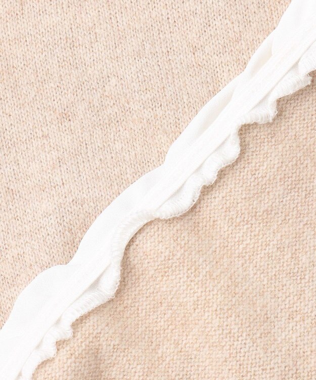 23区 L 【23区×Oggiコラボ】フレアサテンコンビ ラメニット ベージュ系